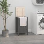 vidaXL Cutie de rufe, gri, 44x44x76 cm, lemn masiv de pin (823576)