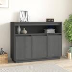 vidaXL Servantă, gri, 104, 5x34x80 cm, lemn masiv de pin (814391) Comoda