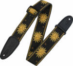 Levy's Sun Motif Black Колан за китара (MPJG-SUN-BLK)