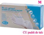 Ro. ial Manusi latex albe CU pudra 100buc M - ROIAL