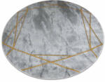 Glamour EMERALD szőnyeg 1022 kör - glamour, elegáns márvány, geometriai szürke / arany kör 160 cm (AF514)