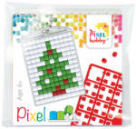 Pixelhobby Pixel kulcstartókészítő szett 1 kulcstartó alaplappal, 3 színnel, karácsonyfa (PXL-23052)