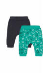 Tongs baby Set de 2 perechi de pantaloni Litere pentru bebelusi, Tongs baby (Culoare: Verde, Marime: 6-9 luni) (tgs_3194_3)