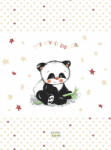  Babastar puha 2 ékes pelenkázó lap 50*70 cm - bézs panda - babastar