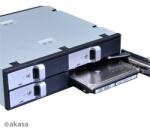 Akasa HDD/SSD beépítő keret Akasa Lokstor M22 5.25 helyre - 4x 2.5 HDD/SSD (AK-IEN-02)