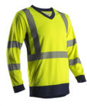 Coverguard Suno jól láthatóságot biztosító sárga színű hosszú ujjú póló, v-nyakú (7SUNYM)