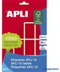 APLI Etikett, 25x40 mm, kézzel írható, színes, kerekített sarkú, APLI, piros, 128 etikett/csomag (LCA2756) - kecskemetirodaszer