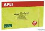 APLI Öntapadó jegyzettömb, 125x75 mm, 100 lap, APLI "Funny", zöld (LNP15004) - kecskemetirodaszer