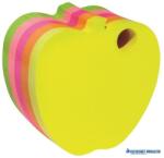 DONAU Öntapadó jegyzettömb, alma alakú, 400 lap, DONAU, vegyes neon színek (D7563) - kecskemetirodaszer