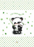  Babastar merev pelenkázó lap 50*80 cm - zöld panda és mamája - babyshopkaposvar