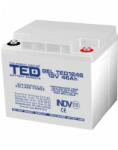 TED Electric Acumulator carucior electric, scuter electric 12V 46Ah Gel TED 1246 cu prindere surub M6