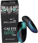 BrillBird - Cat Eye - EXTRA GÉL LAKK - Macskaszem effekt Gel&Lac - GREEN - 4ml