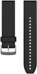 Garmin Curea Garmin QuickFit 22mm, silicon, negru, cataramă argintie (Fenix 7/6/5, Epix 2)