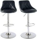 Timelesstools 2 buc scaune de bar cu spatar-negru (HOP1001126-1)