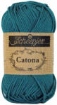 Scheepjes Catona 400 Petrol Blue - olajkék pamut fonal