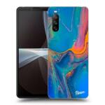 Picasee Husă neagră din silicon pentru Sony Xperia 10 III - Rainbow