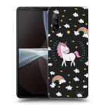 Picasee Husă neagră din silicon pentru Sony Xperia 10 III - Unicorn star heaven