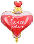PartyDeco S. r. o Fólia lufi, szív parfüm üveg alakú, 54 cm x 66 cm