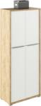 Mobikon Dulap cu polite mdf natur stejar artizan alb Rioma 75x38x182.6 cm (0000354579) - decorer Garderoba