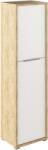 Mobikon Dulap cu polite mdf natur stejar artizan alb Rioma 50x38x182.6cm (0000354580) Garderoba