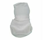 KidsDecor - Set caciula cu protectie gat Fleece Alb pentru copii 6-18 luni, din bumbac (CPF618ALB)