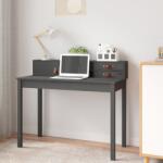vidaXL Birou, gri, 110x50x93 cm, lemn masiv de pin (823531)