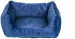 FERA Glamour pat dreptunghiular pentru caini, albastru M 55x65x25 cm