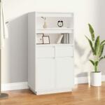 vidaXL Dulap înalt, alb, 60x40x116, 5 cm, lemn masiv de pin (814535) Comoda