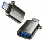 Joyroom USB 3.2 Gen 1 (apa) - USB Type C (anya) adapter, fekete (S-H151-Black) (S-H151-Black)