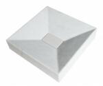 Inter Ceramic Мивка за баня ICL 4410W, монтаж върху плот, камък, бял, 45x45x10см (4410W)
