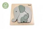 Magni Fa formabeillesztő puzzle Elefántok, pasztell szürke Magni Magni3330G