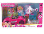 Magic Toys Pink világító sportkocsi szett helikopterrel és kiegészítőkkel MKL358925