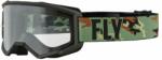 Fly Racing - Focus szemüveg (Fekete - zöld, átlátszó plexi)