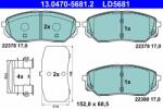 ATE set placute frana, frana disc ATE Ceramic 13.0470-5681.2 (13.0470-5681.2)