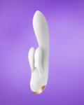 Satisfyer Double Flex - Okos, dupla nyuszis vibrátor (fehér)