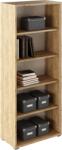 Mobikon Biblioteca mdf natur stejar artisan alb Rioma 75x38x182.6 cm (0000354574) Vitrina