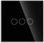 Luxion Intrerupator Triplu cu Touch din Sticla Luxion, protocol ZigBee, Negru, LX-ZT-301G-B (LX-ZT-301G-B)