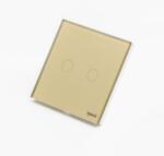 Tosyco Intrerupator dublu RF433 cu touch (tactil) din sticla 1000W Tosyco (TOS-C2G1WW-G)