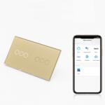 Tosyco Întrerupător simplu cu touch (tactil) din sticlă [CLONE] [CLONE] [CLONE] [CLONE] [CLONE] [CLONE] (TOS-C3G3G1WWIFI-L-G)