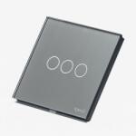 Tosyco Întrerupător triplu wireless cu touch (tactil) din sticlă (TOS-C3G1WW-Y)