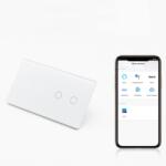 Tosyco Întrerupător simplu cu touch (tactil) din sticlă [CLONE] [CLONE] [CLONE] [CLONE] [CLONE] (TOS-C2G2G1WWIFI-L-W)