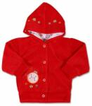 NEW BABY Plüss pulóver kapucnival piros 68 (4-6 h)