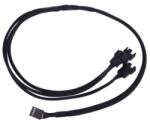 Phobya Cablu Splitter Phobya de la 4-pini PWM la 3x4-pini PWM - 60cm - sleeving culoare neagra, 1011109