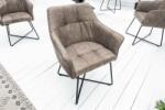 Invicta LOFT taupe mikroszálas étkezőszék