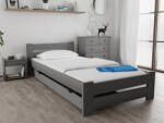  Pat OLA 90x200 cm, gri Saltele: Cu saltele Deluxe 10 cm, Somiera pat: Cu lamele drepte