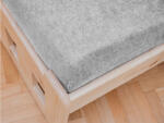  Cearsaf Frotir cu elastic EXCLUSIVE 90x200 cm gri deschis
