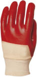 Euro Protection munkavédelmi kesztyű pamutra ökölcsontig mártott piros PVC (3420)