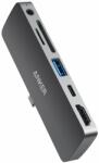 Anker Media Hub Anker PowerExpand Direct pentru iPad Pro, 6-in-1, 60W Power Delivery, USB-C, 4K HDMI, Audio 3.5mm, USB 3.0, microSD