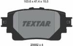 TEXTAR set placute frana, frana disc TEXTAR 2058201 (2058201)