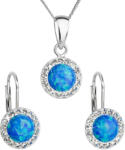 Evolution Group Csillogó ékszer szett Preciosa kristályokkal 39160.1 & blue s. opal (fülbevalók, lánc, medál) - vivantis